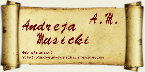 Andreja Mušicki vizit kartica